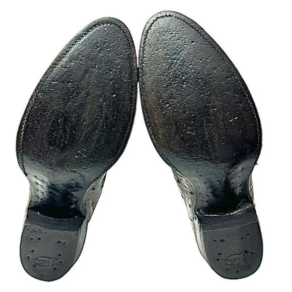 Justin Boots #8936 Men’s Cowboy Boots Antique Grey Ostrich Leather Size 8D - Picture 12 of 12